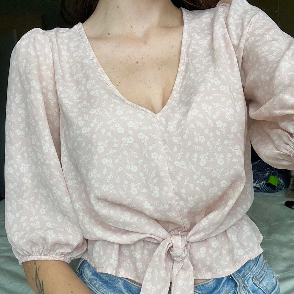 Pink Floral Top